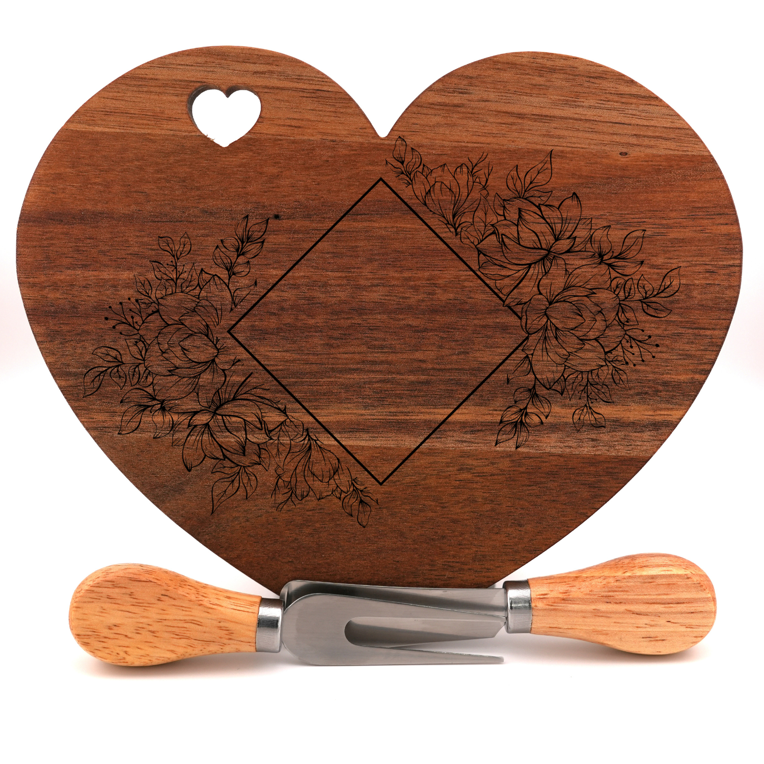 Heart Shape Charcuterie Board- Solid Acacia Wood - Image 7