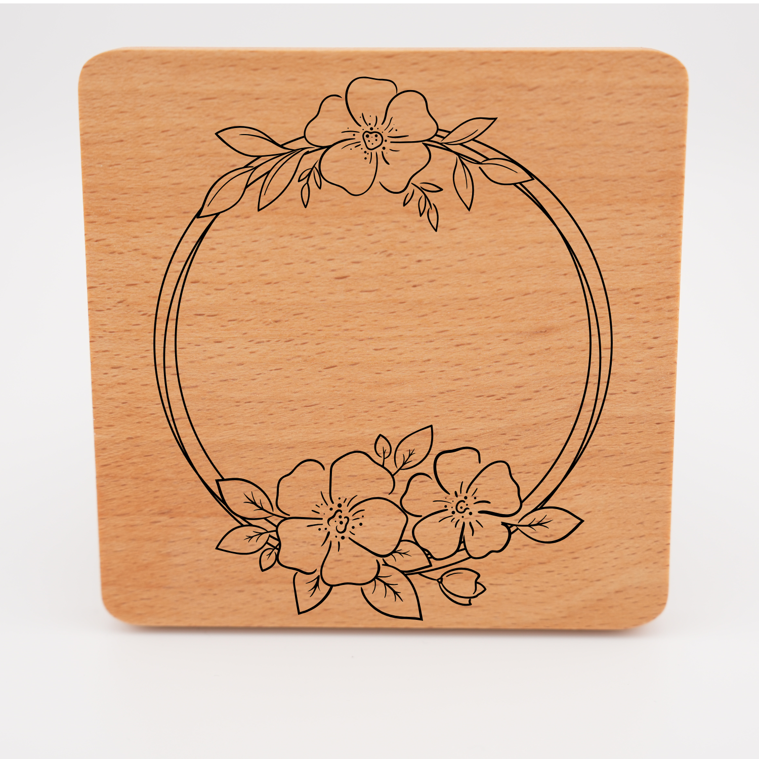 Beech Wood Coaster- Square - Image 7