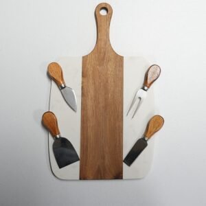 Marble/ Wood Board + Knife Set