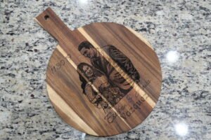 Round Acacia Serving & Cutting Board